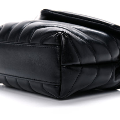 Saint Laurent Calfskin Y Quilted Monogram Toy Loulou Crossbody Bag Black 9 of 12
