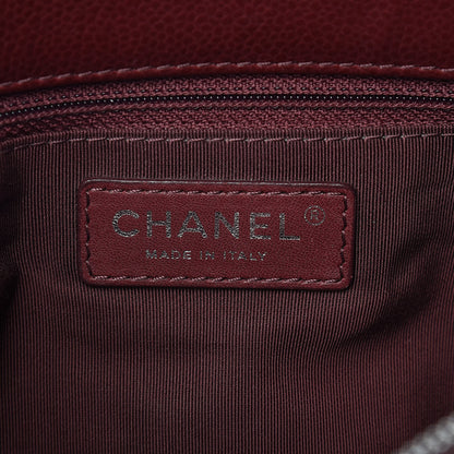 Chanel Caviar Quilted City Shopping Tote Dark Red 8 of 15
