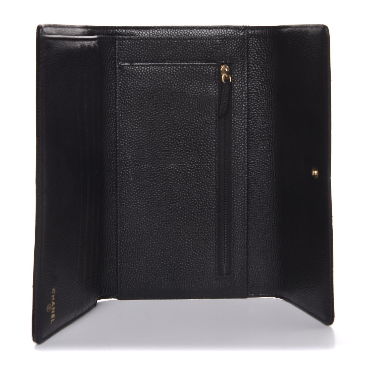 Chanel Caviar Quilted Flap Wallet Black 5 of 8