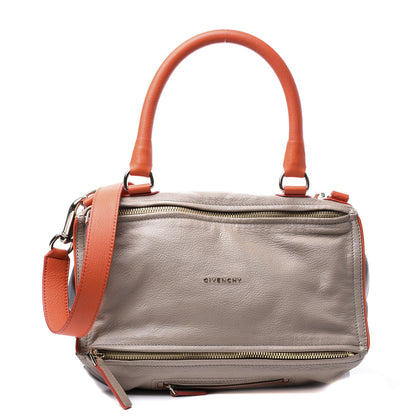 Givenchy Sugar Goatskin Medium Tri-Color Pandora Taupe Black Orange 1 of 11