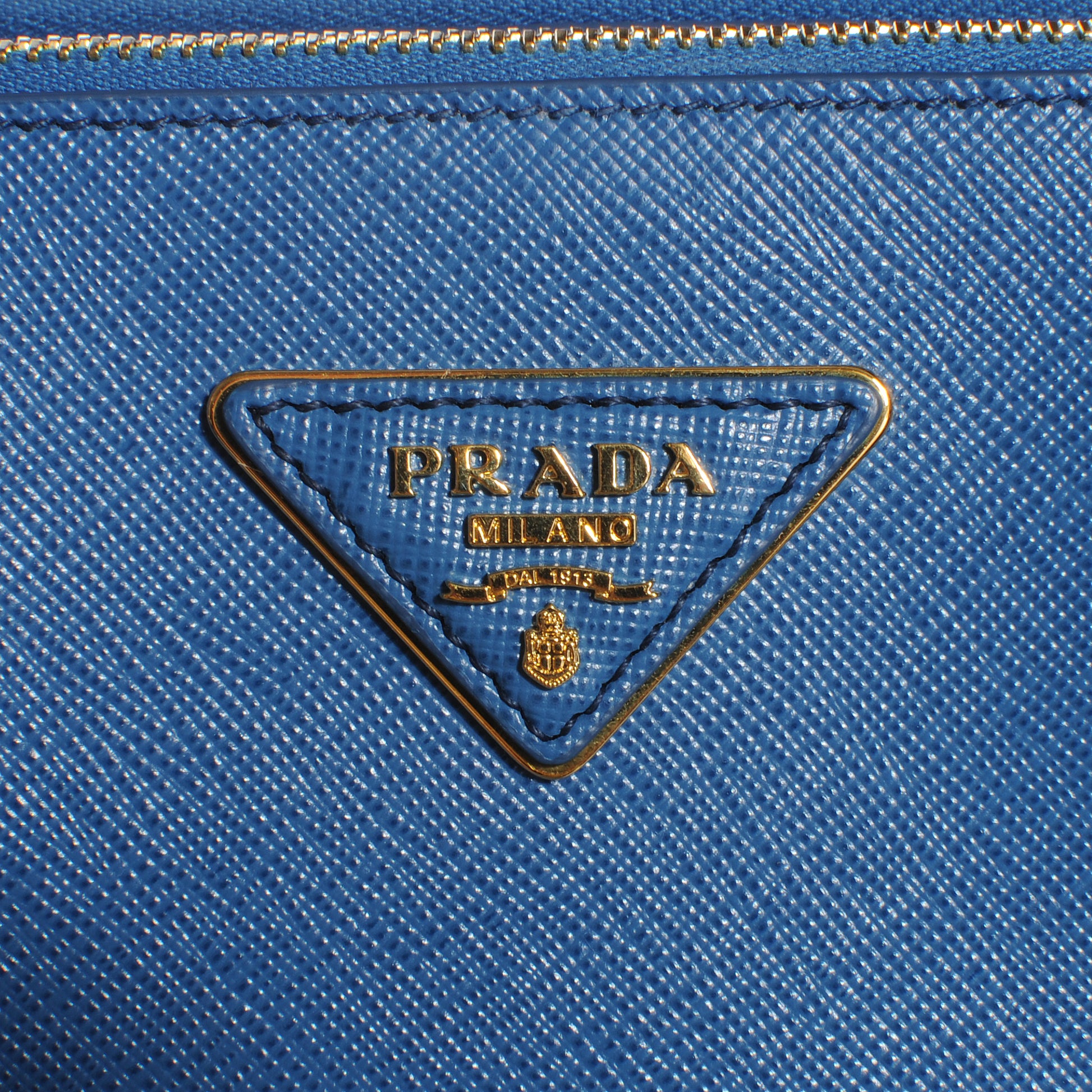 Prada Saffiano Lux Large Galleria Double Zip Tote Cobalto 5 of 9