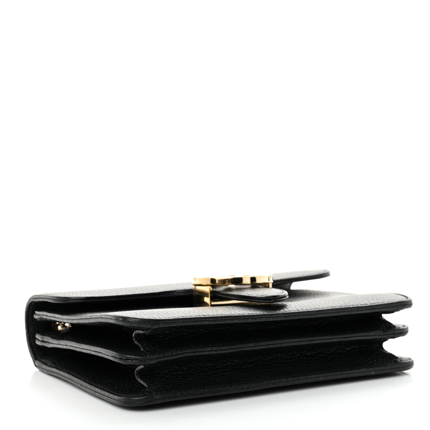 Dollar Calfskin Small Interlocking G Shoulder Bag Black