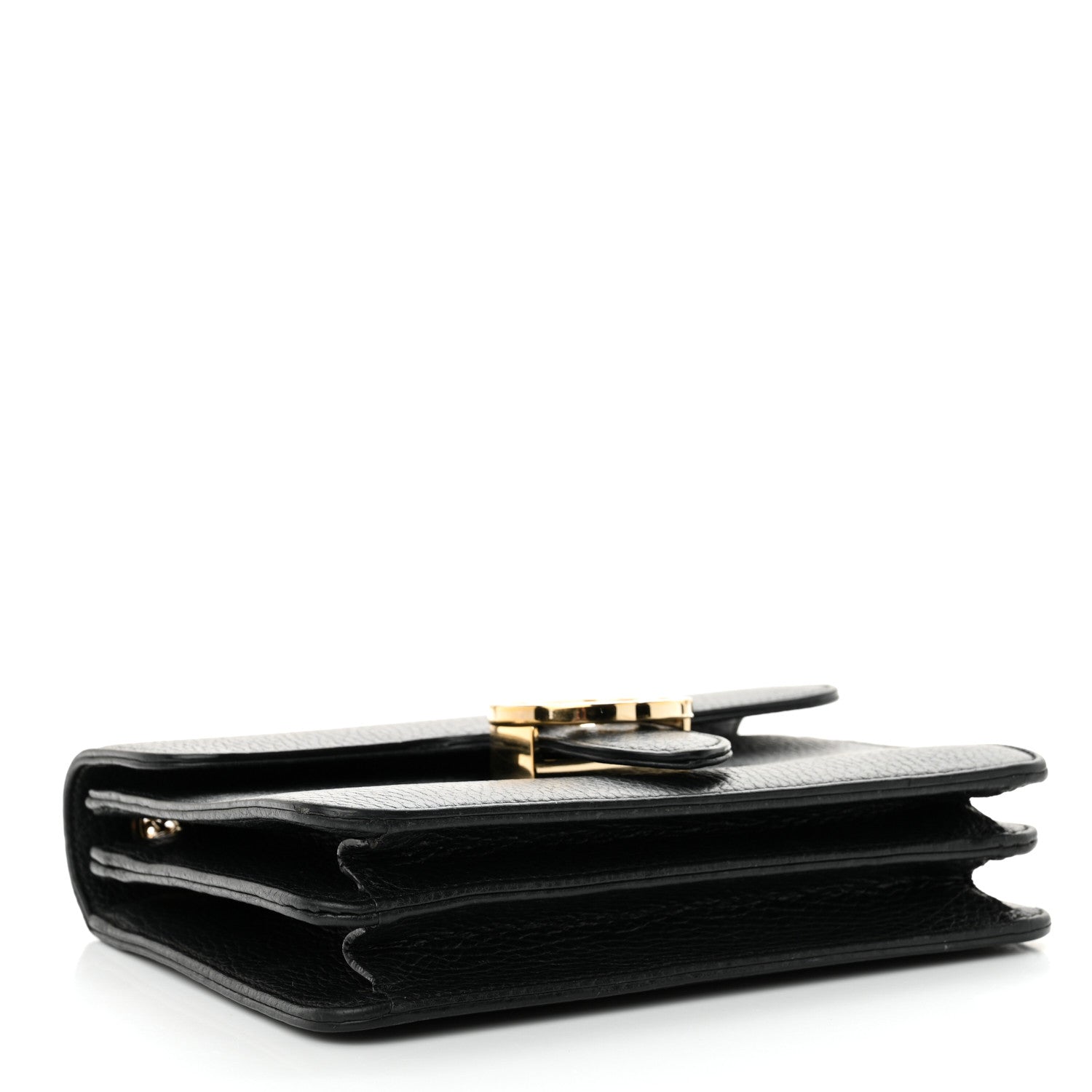 Gucci Dollar Calfskin Small Interlocking G Shoulder Bag Black 4 of 13