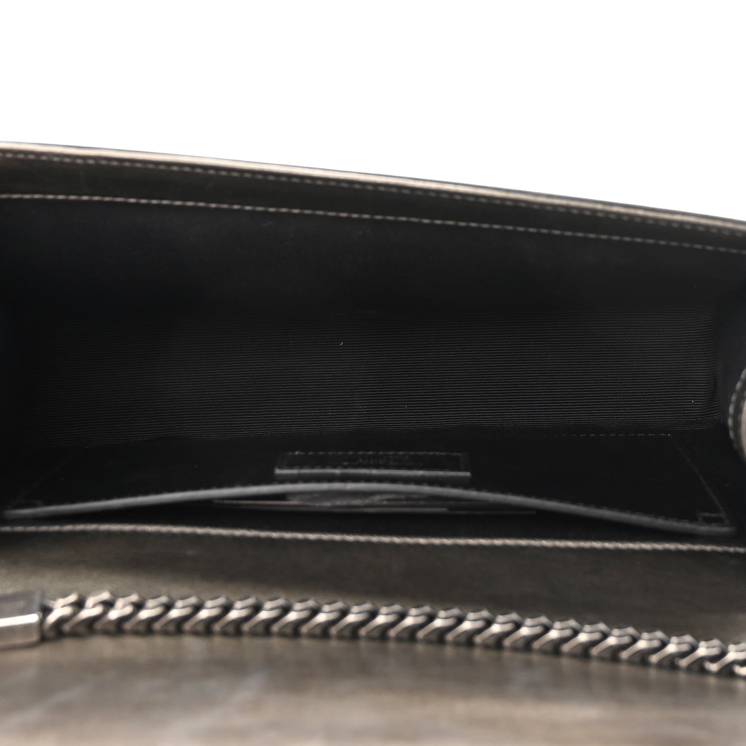 Saint Laurent Ribbed Calfskin Medium Monogram Kate Satchel Anthracite 5 of 11