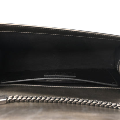 Saint Laurent Ribbed Calfskin Medium Monogram Kate Satchel Anthracite 5 of 11