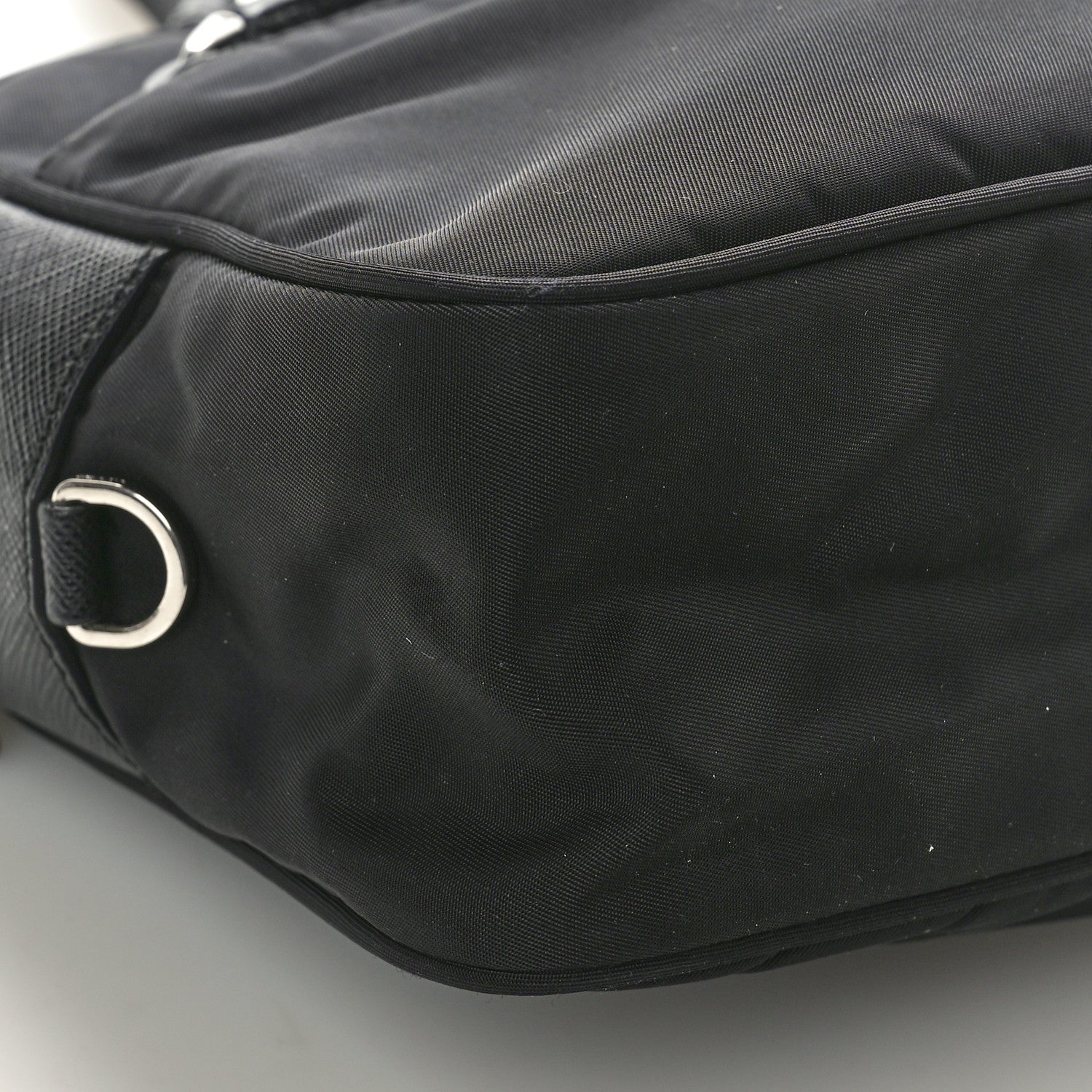 Prada Tessuto Nylon Triangle Shoulder Bag Black 9 of 10