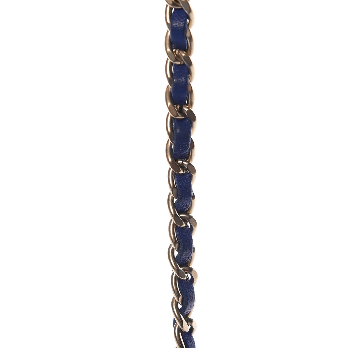 Lambskin Quilted Wallet On Chain WOC Blue Fonce