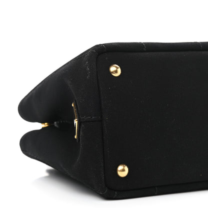 Prada Canapa Small Logo Tote Black Talco 9 of 10