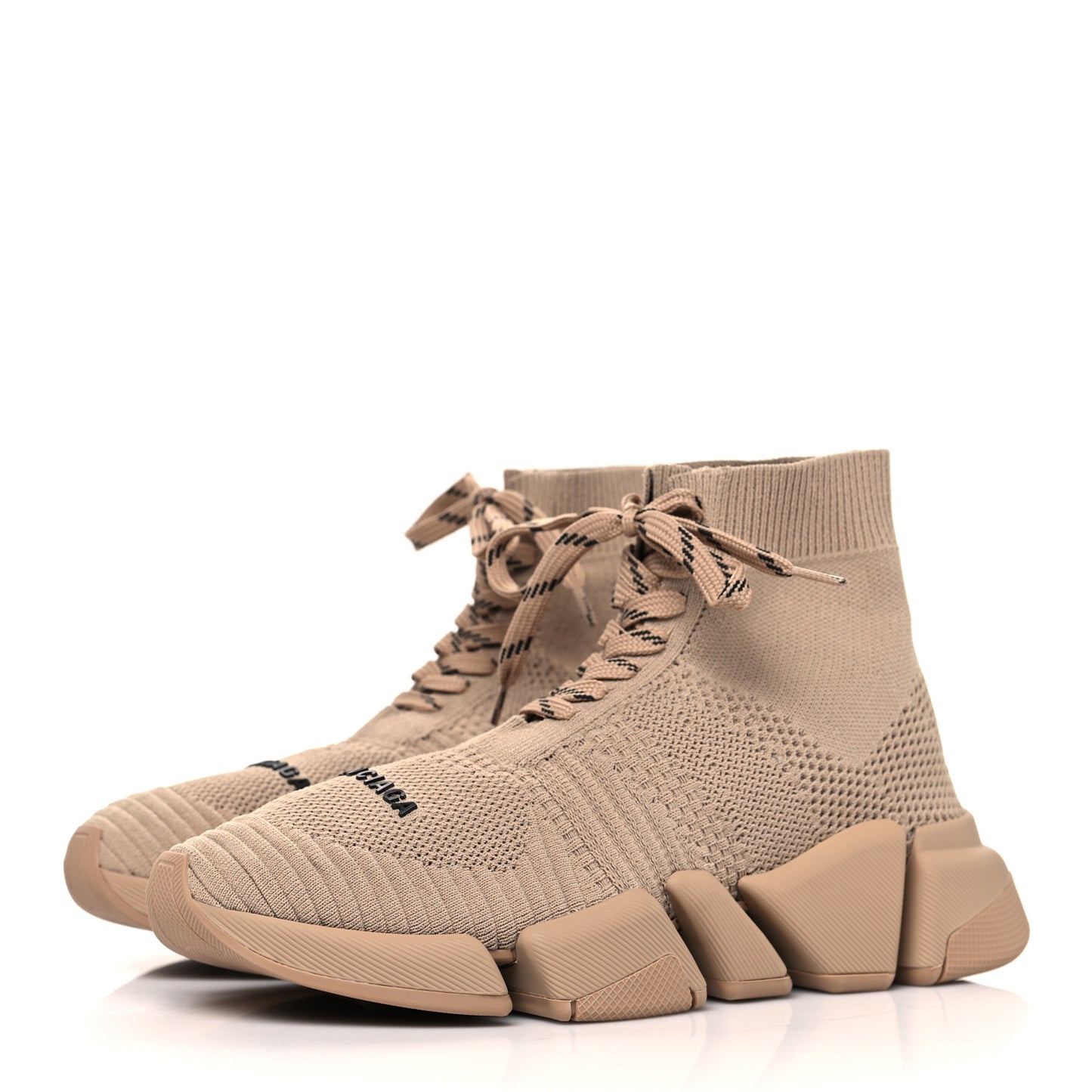 Technical 3D Recycled Knit Womens Speed 2.0 Lace Up Sneakers 36 Monocolor Beige