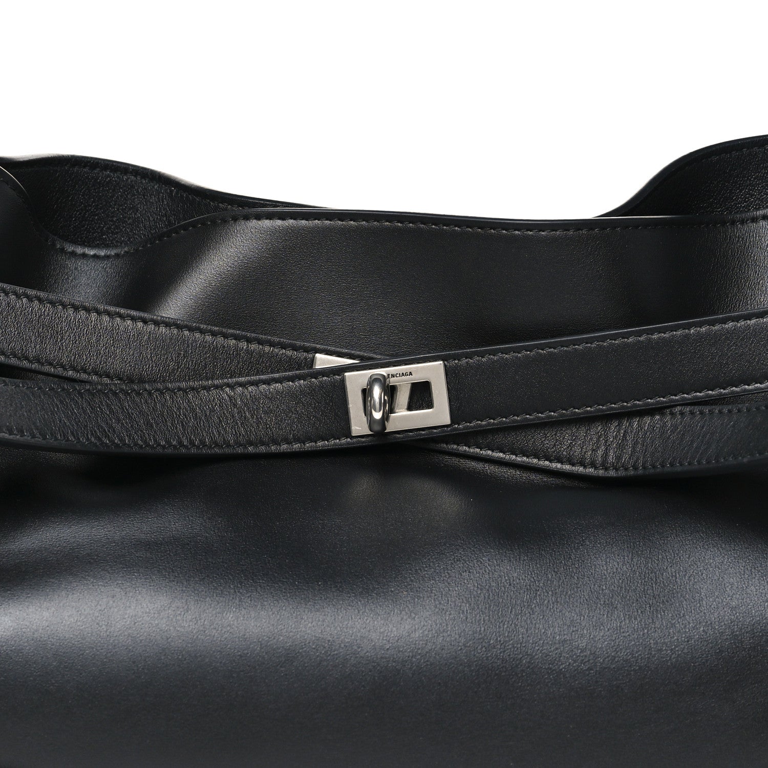 Balenciaga Smooth Calfskin Medium Bel Air Shoulder Bag Black 6 of 8