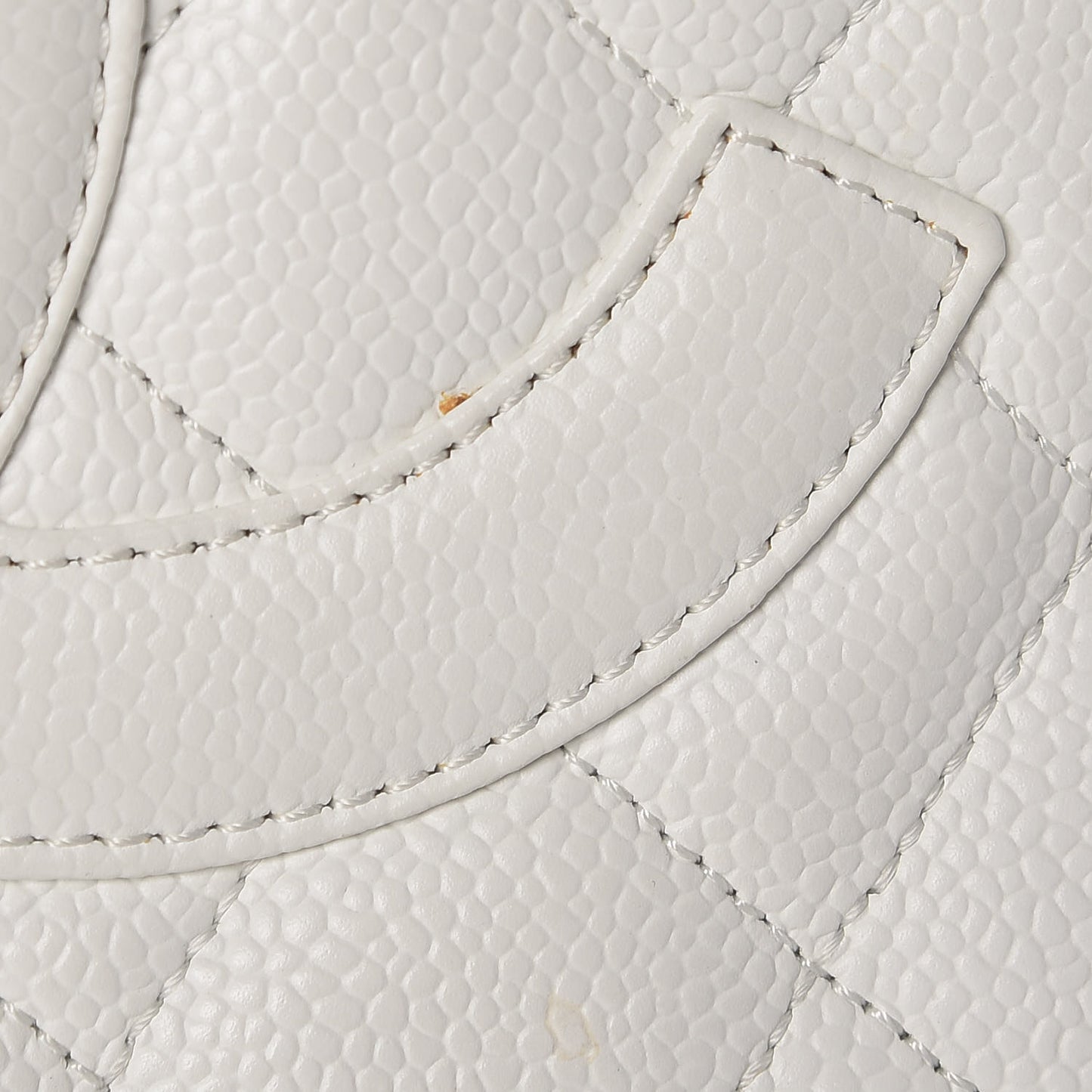 Caviar Quilted Grand Shopping Tote GST White