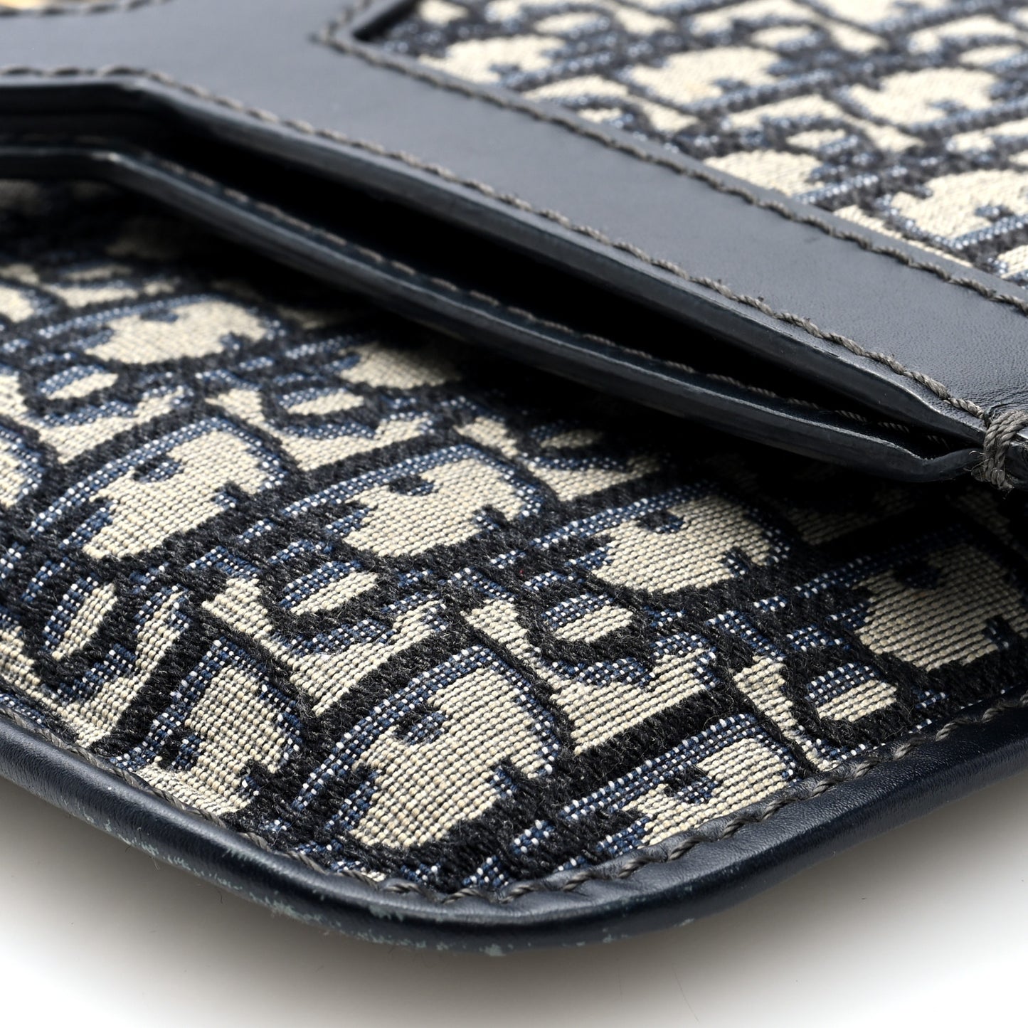 Oblique Fold Over Clutch Blue