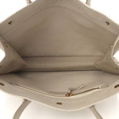 Saint Laurent Linen Calfskin Small Rive Gauche Tote Beige Sea Salt 5 of 10