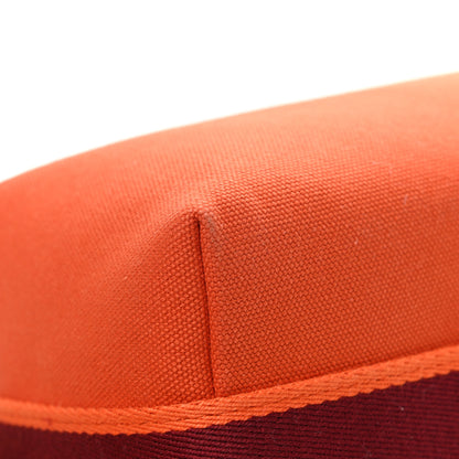 Hermes Canvas Small Bride-A-Brac Pouch Orange Burgundy 9 of 11
