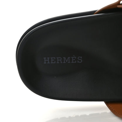 Hermes Calfskin Womens Chypre Sandals 36.5 Naturel 7 of 9