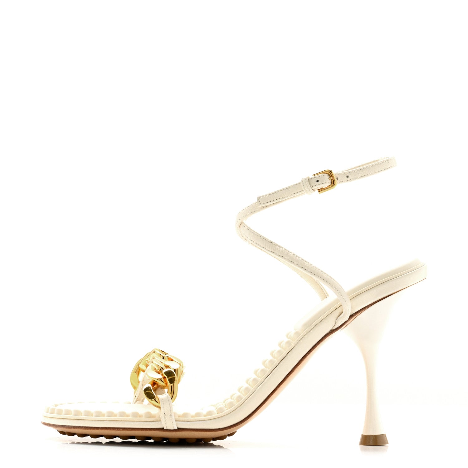 Bottega Veneta Lambskin Dot 90mm Sandals 36 String 1 of 9