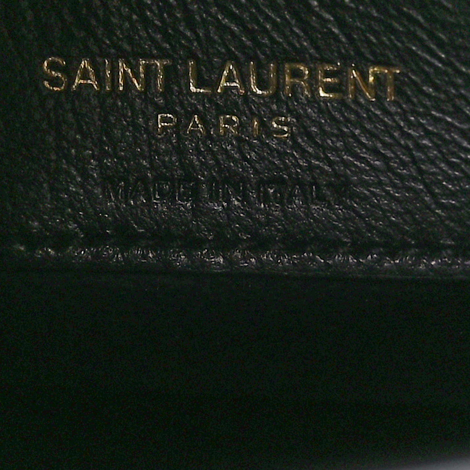 Saint Laurent Shiny Calfskin Crocodile Embossed Small Manhattan Baguette Black 6 of 12