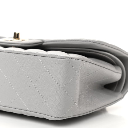 Chanel Caviar Quilted Small Double Flap Grey 10 of 11