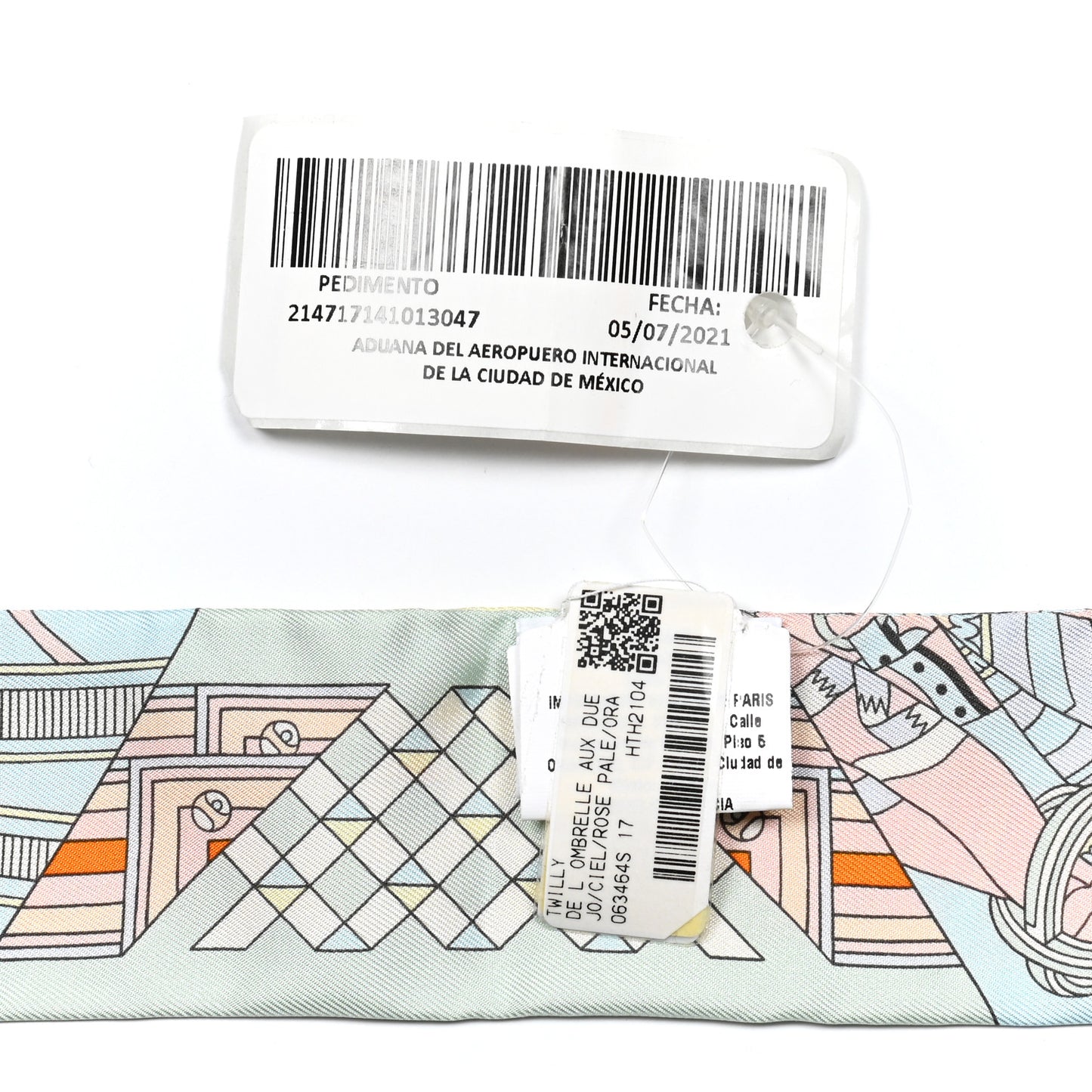 Silk De l'Ombrelle Aux Duels Twilly Ciel Rose Pale Orange