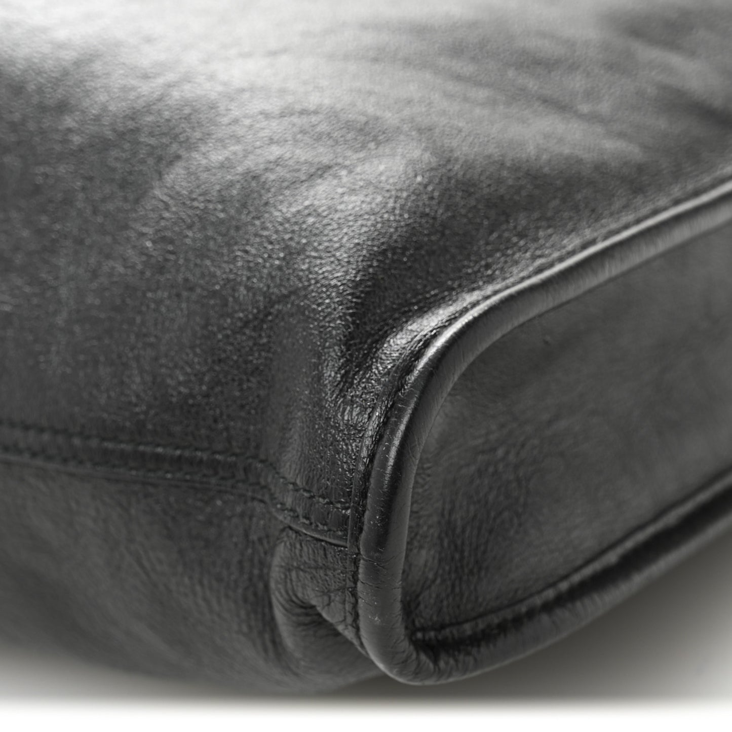Calfskin Large Rajah Chain Tote Black