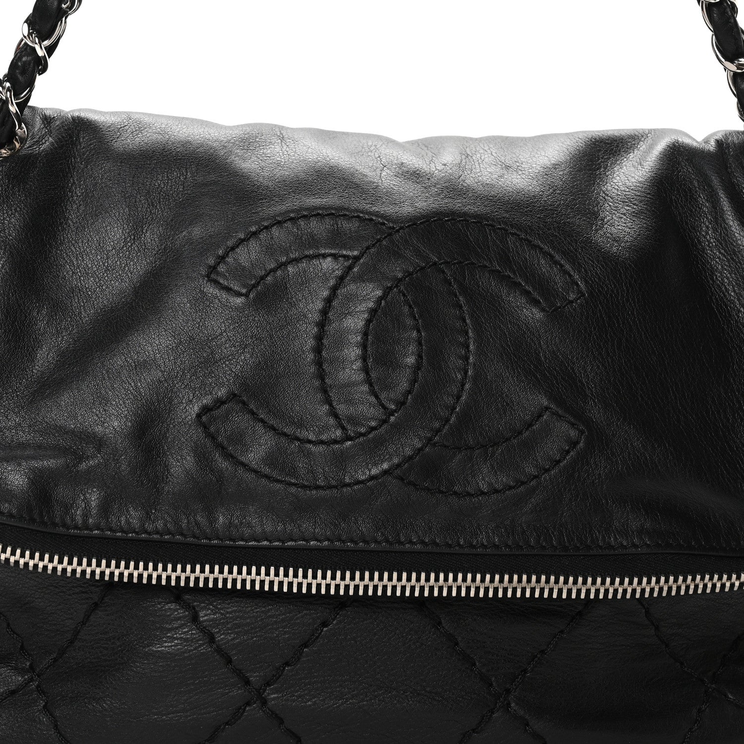 Chanel Calfskin Expandable Flap Black Black 8 of 11
