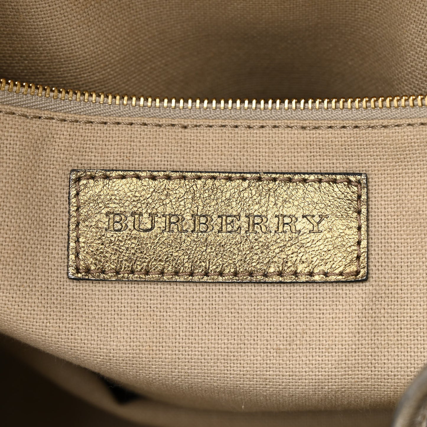 Metallic Check Small Canterbury Tote Gold