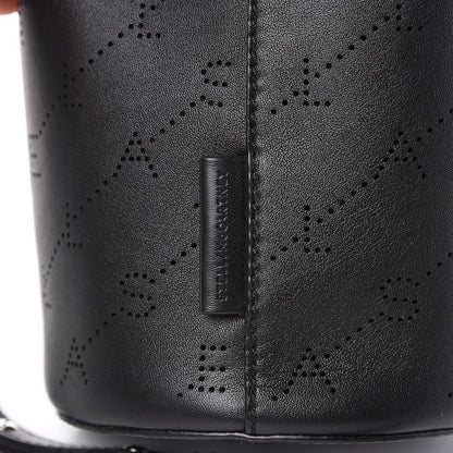 Stella McCartney Perforated Eco Alter Nappa Mini Bucket Bag Black 7 of 9