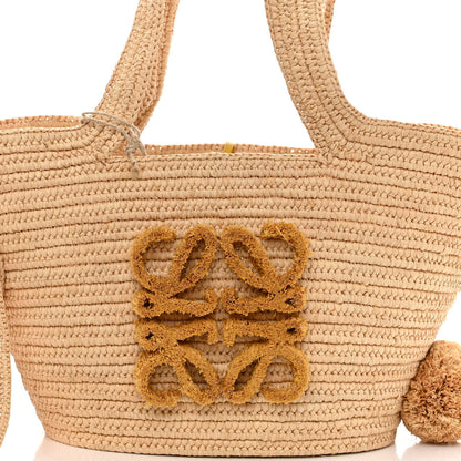 Loewe Raffia Calfskin Small Bunny Basket Tote Bag Natural 8 of 11