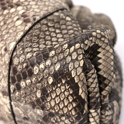 Bottega Veneta Python The Pouch Oversized Clutch Naturale 8 of 11