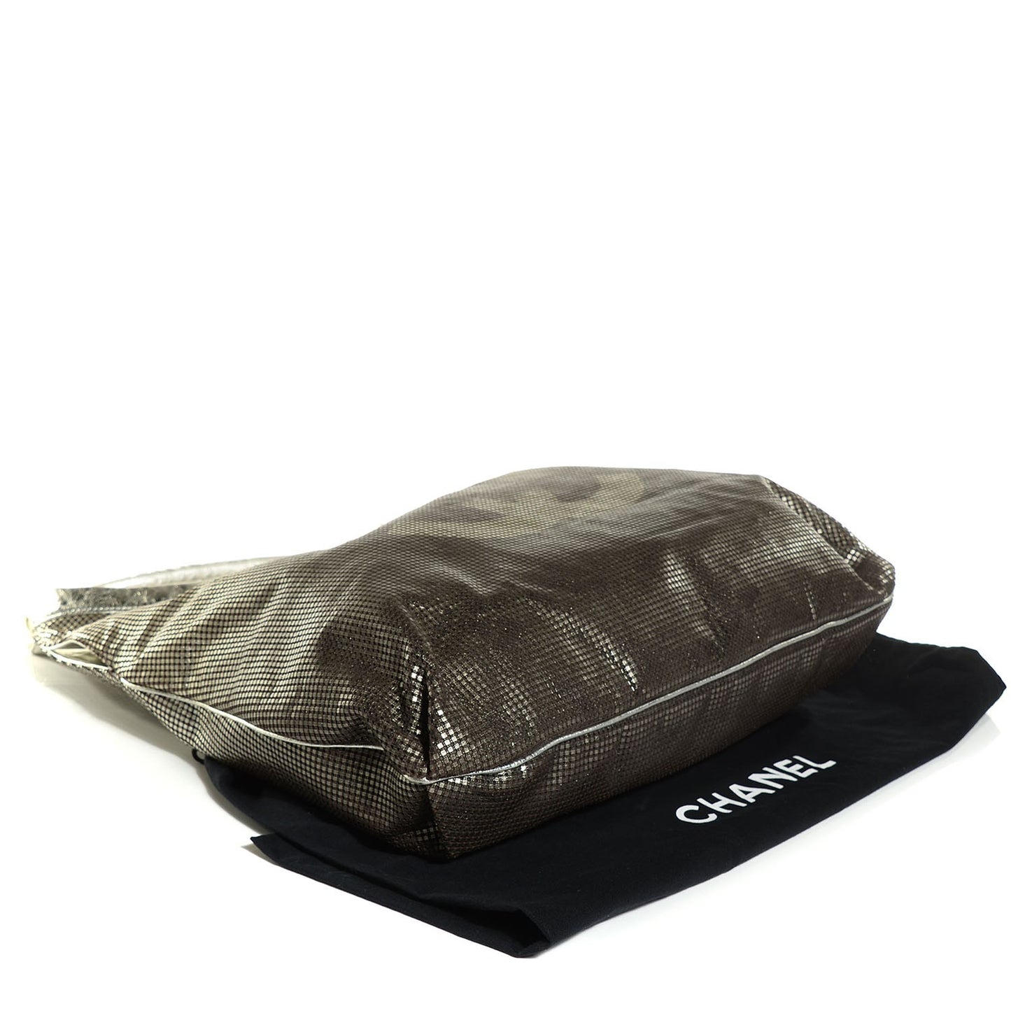 Perforated Metallic Lambskin Hollywood Hobo Silver