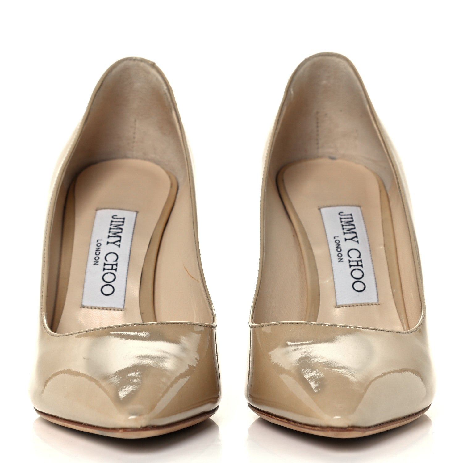 Jimmy Choo Patent Agnes 85 Pumps 36 Nude 2 of 10
