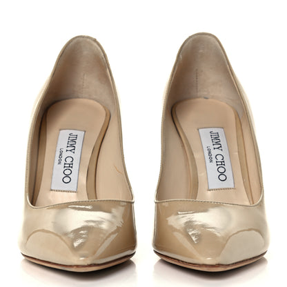 Jimmy Choo Patent Agnes 85 Pumps 36 Nude 2 of 10