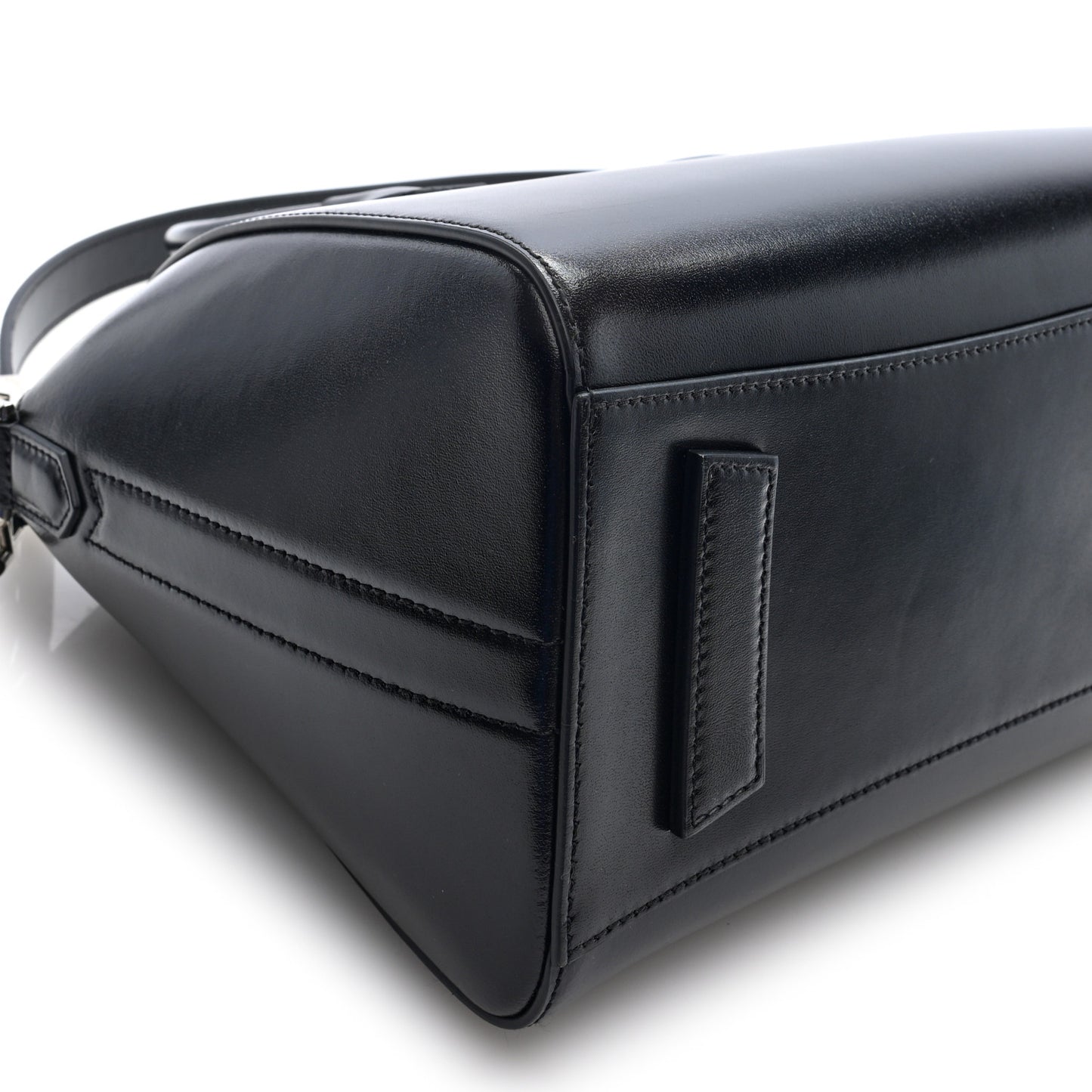 Shiny Lord Calfskin Smalll Antigona Black