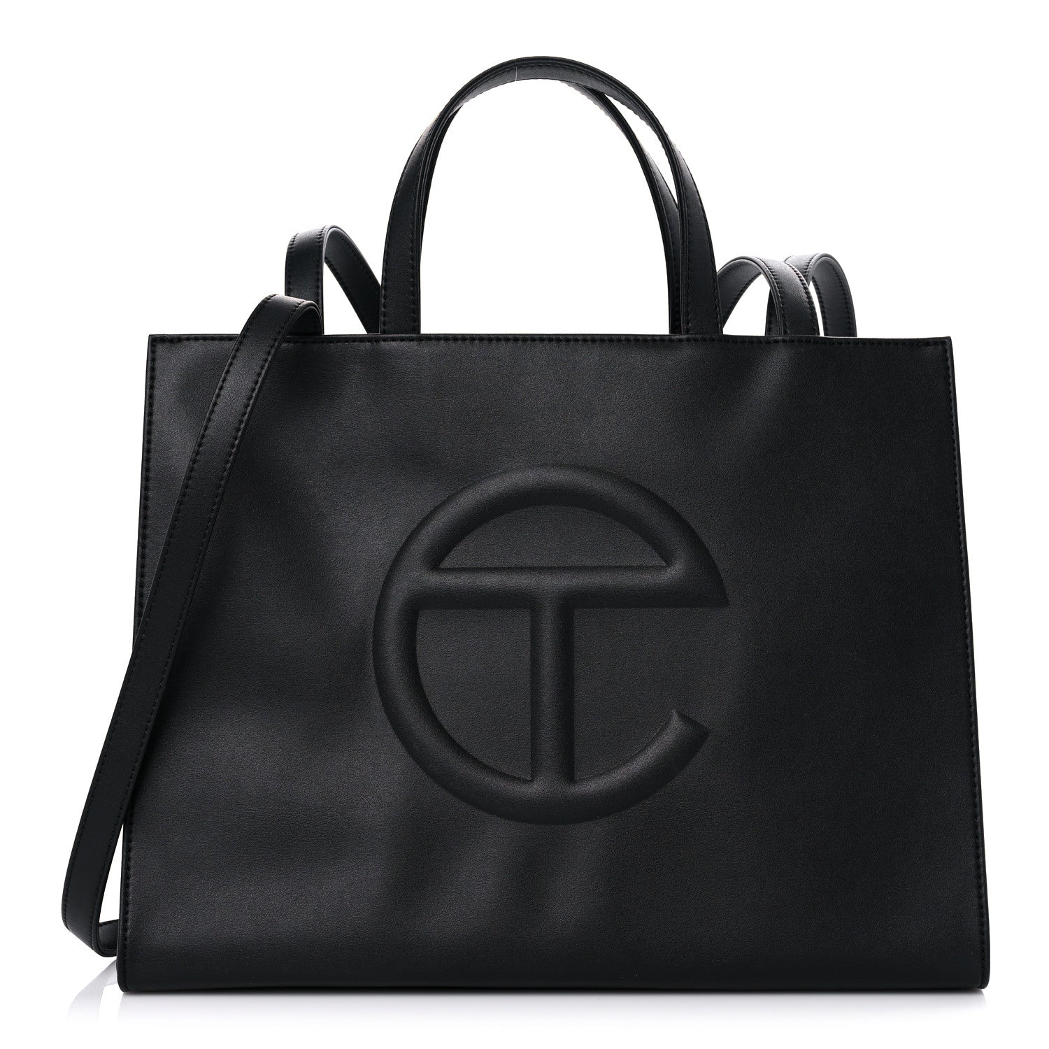 Telfar Vegan Leather Medium Shopping Bag Black 1 of 8
