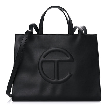 Telfar Vegan Leather Medium Shopping Bag Black 1 of 8