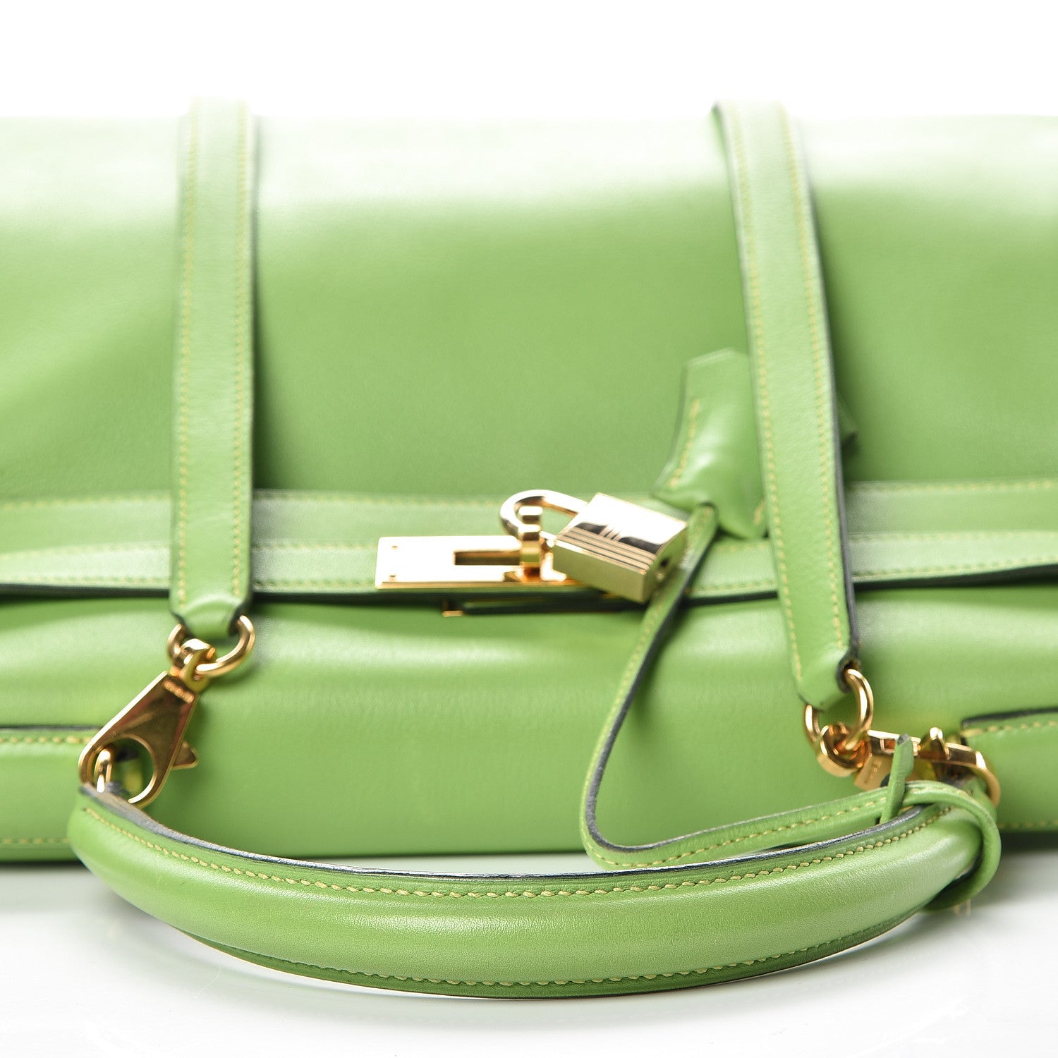 Hermes Veau Gulliver Kelly Retourne 32 Vert Cru 27 of 46