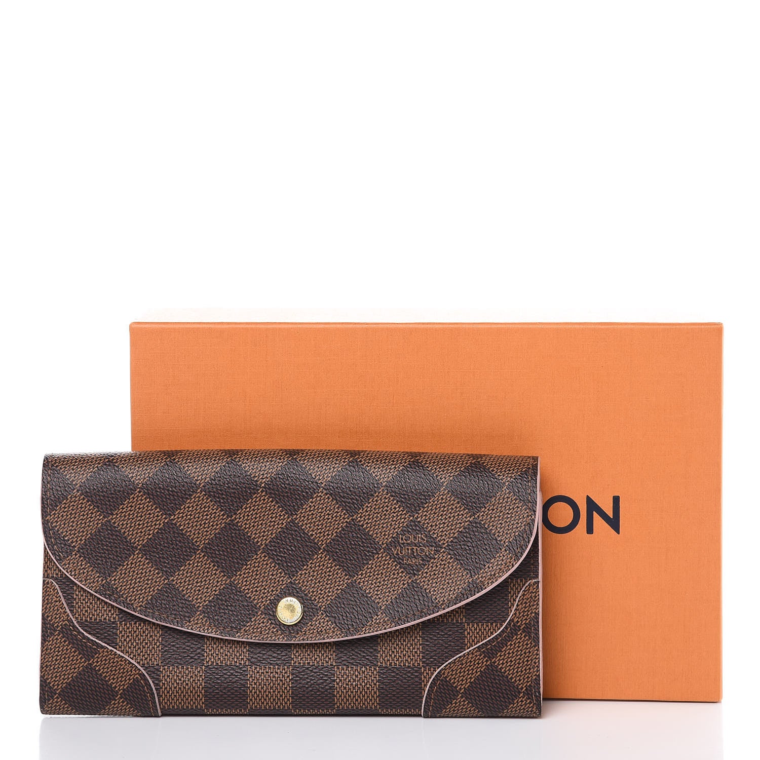Louis Vuitton Damier Ebene Caissa Wallet Rose Ballerine 11 of 11