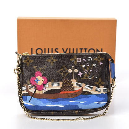 Louis Vuitton Monogram 2019 Christmas Animation Mini Venice Pochette Accessories Blue 9 of 9