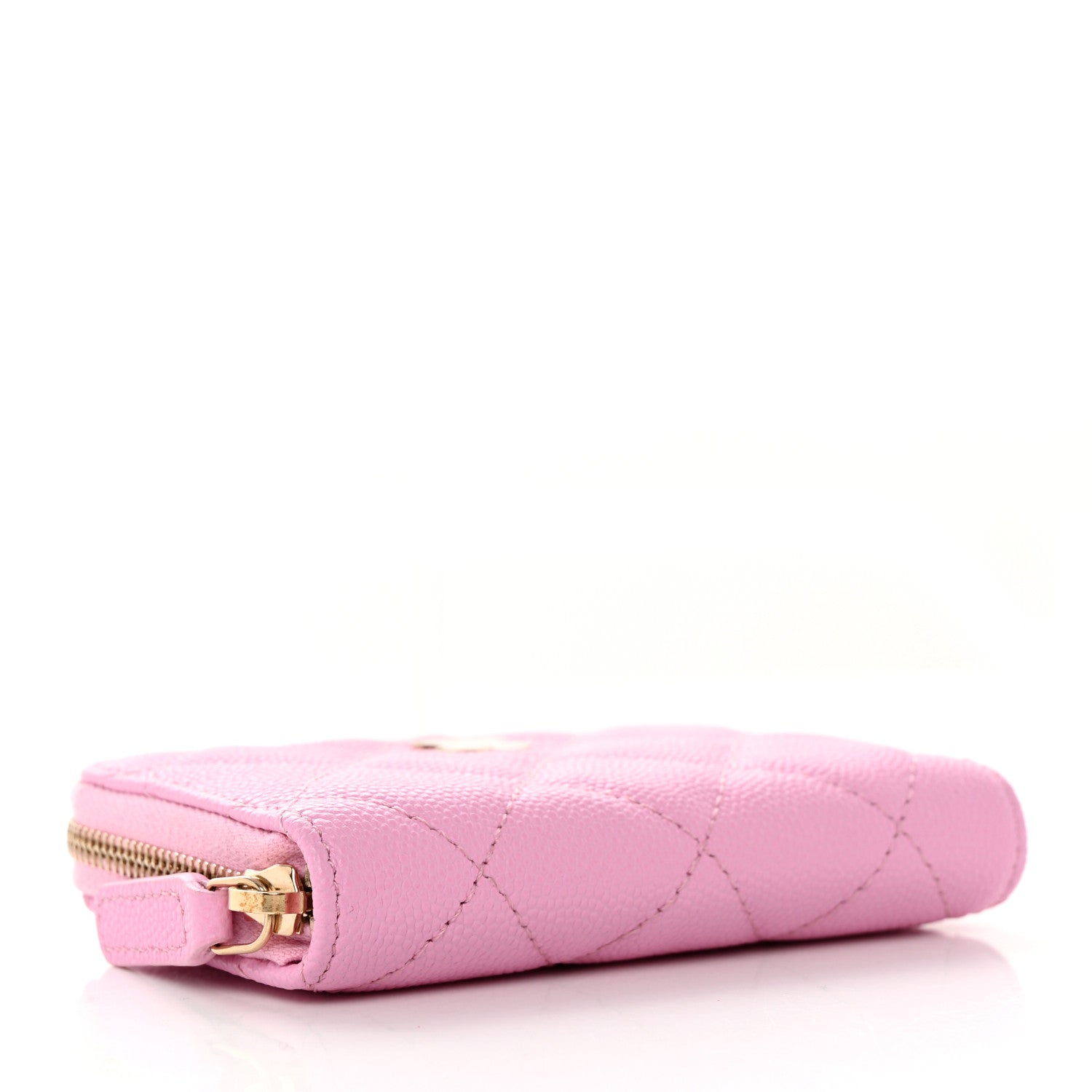 Chanel Caviar Quilted Zip Coin Purse Pink 4 of 8