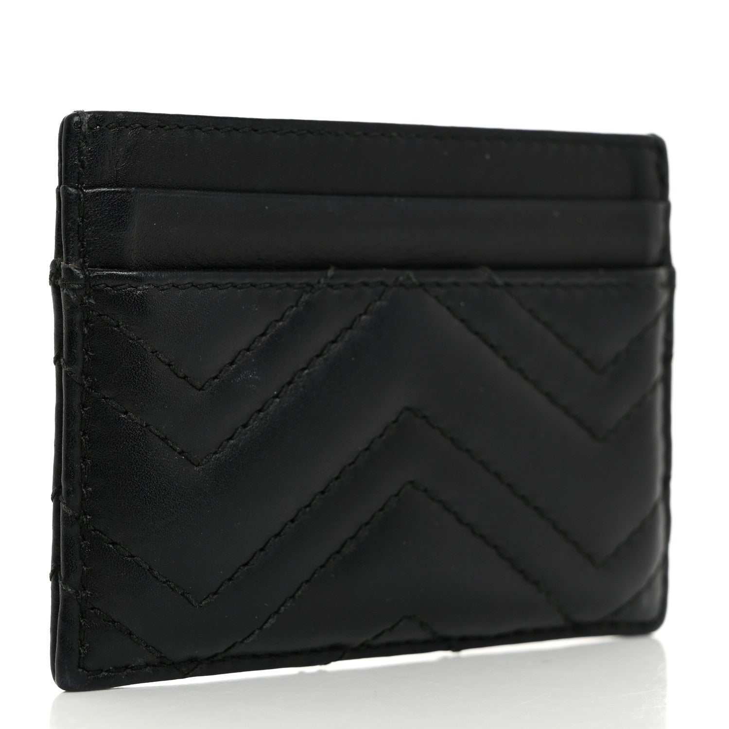 Gucci Calfskin Matelasse GG Marmont Card Holder Black 3 of 6