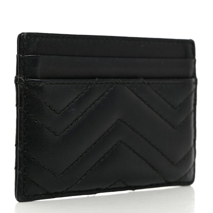 Gucci Calfskin Matelasse GG Marmont Card Holder Black 3 of 6
