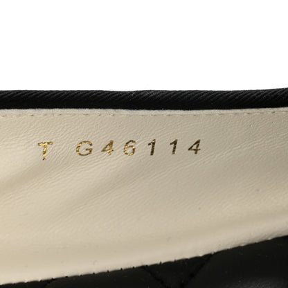 Chanel Lambskin Cap Toe CC Ballet Flats 37.5 White Black 8 of 9