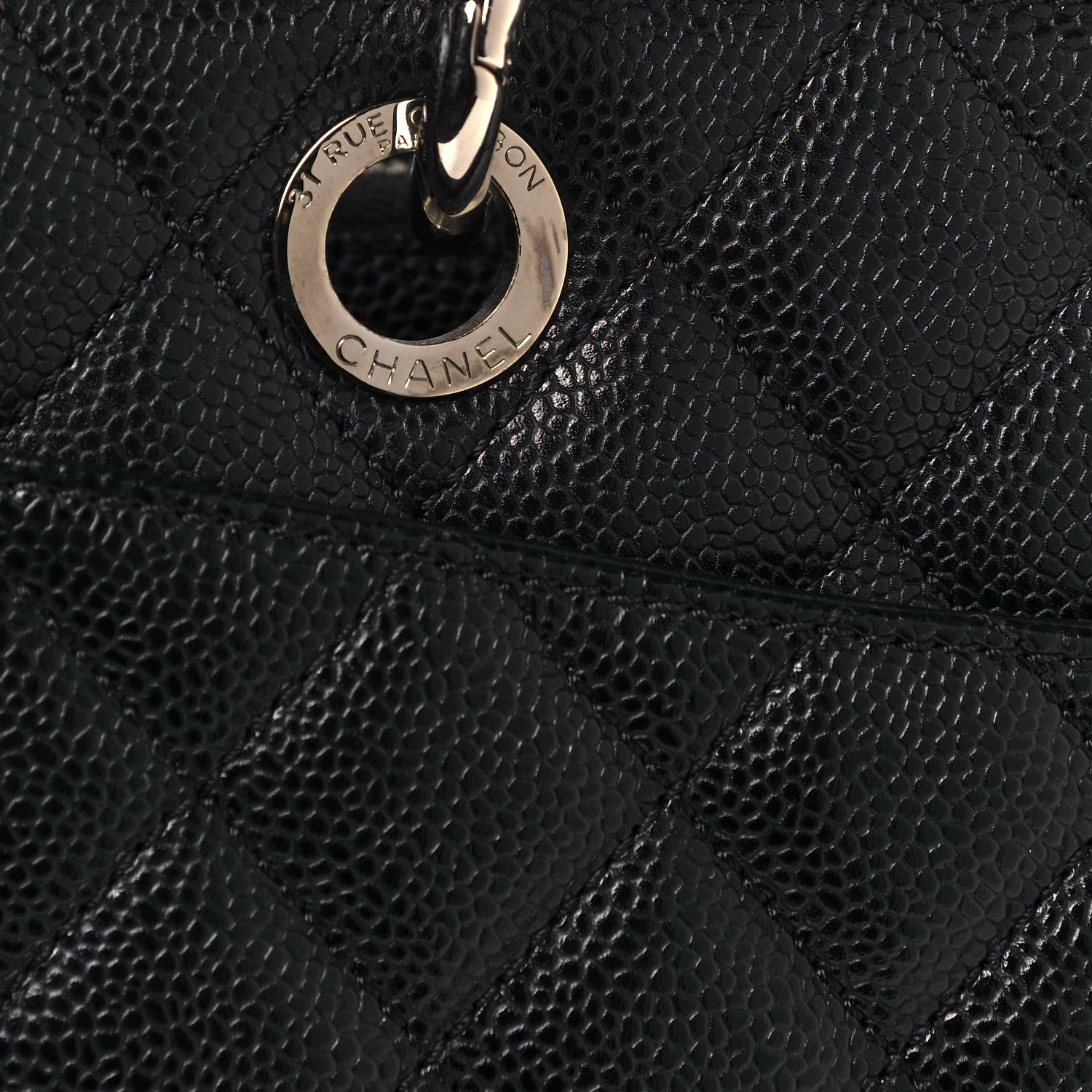 Chanel Caviar Quilted Grand Shopping Tote GST Black 12 of 14