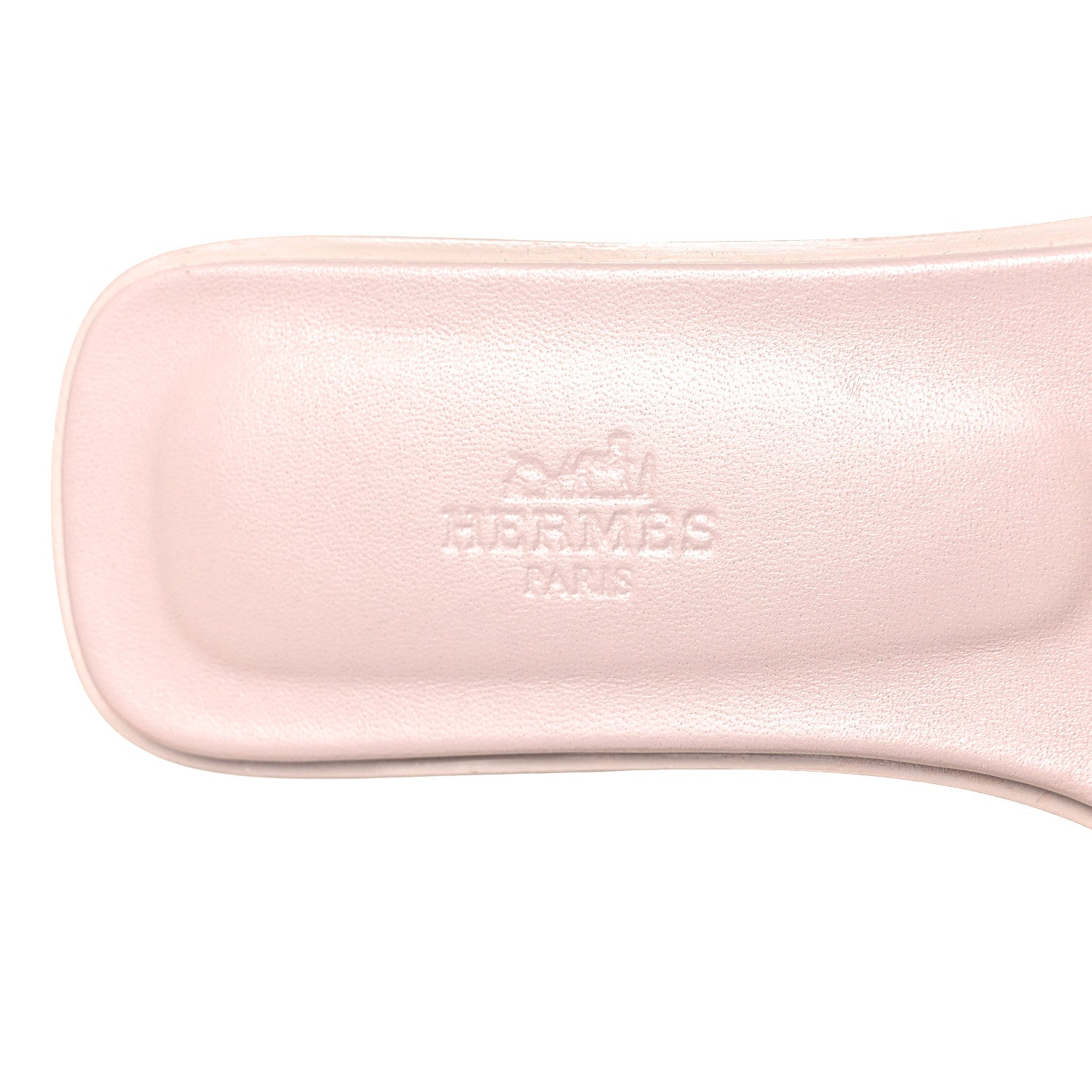 Hermes Box Calfskin Oran Sandals 37.5 Rose Pale 7 of 9