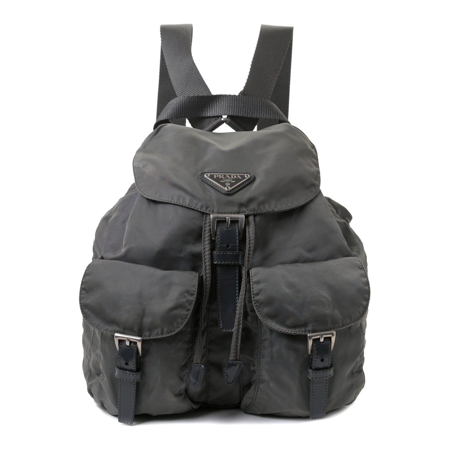 Prada Tessuto Nylon Vela Medium Backpack Ardesia 1 of 9