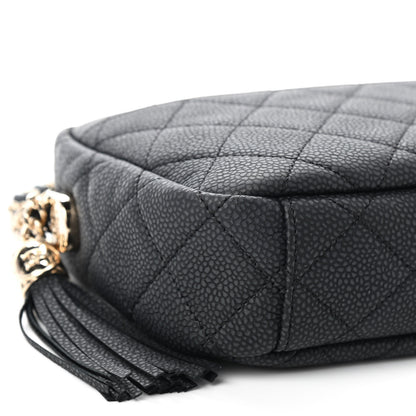 Chanel Iridescent Caviar Quilted Small Coco Tassel Camera Case Black 8 of 9