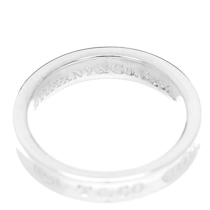Tiffany Sterling Silver Narrow 1837 Band Ring 53 6.25 4 of 5
