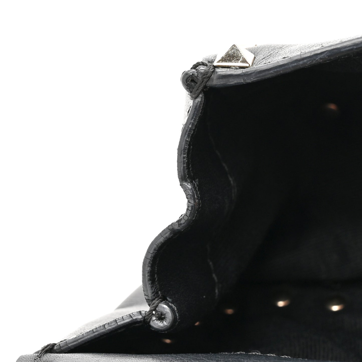 Calfskin Rockstud Belt Bag Black