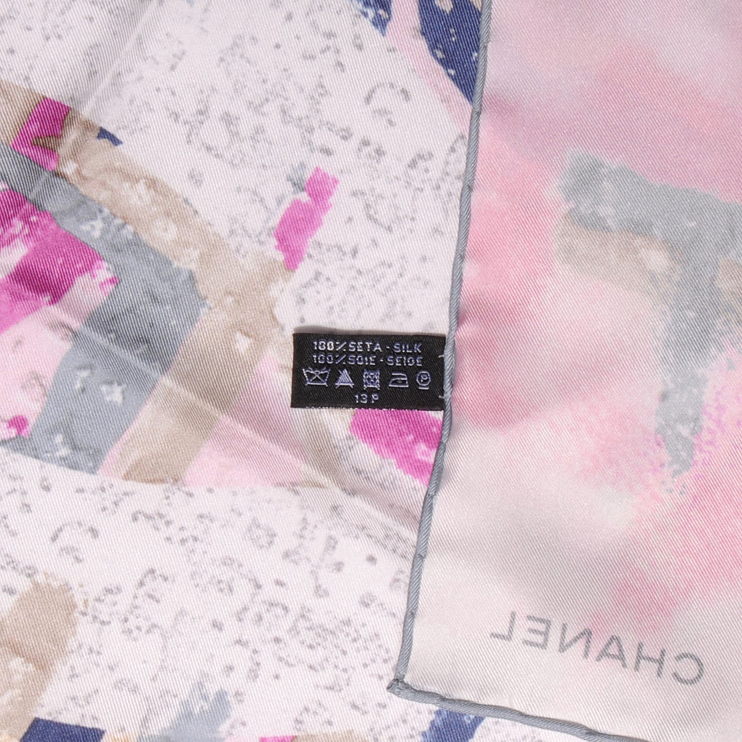 Silk Mosaic Watercolor CC Scarf Pink Multicolor