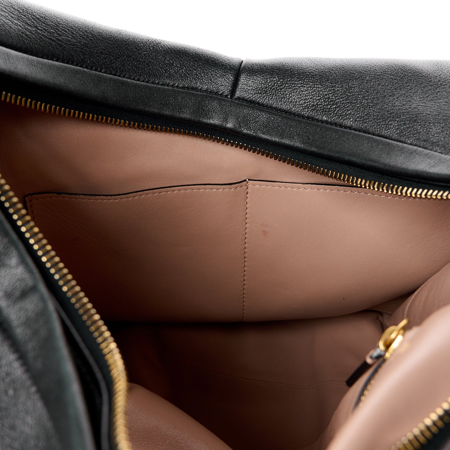 Nappa Large Roman Stud Hobo Black